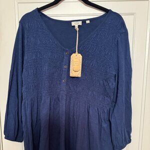 Fat Face Beth Tunic in indigo blue color Women's Size US 10